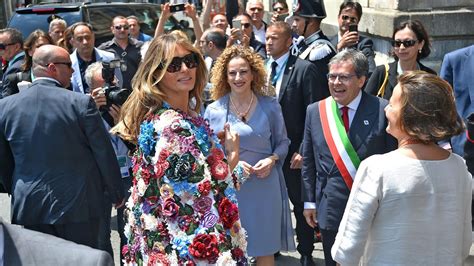 Melania Trump visits Sicily, wears ,500 designer jacket